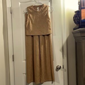 2 pc crop top and palazzo pants